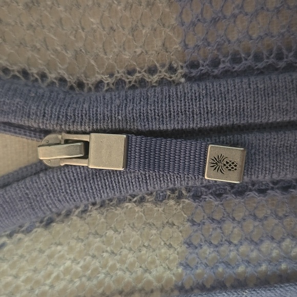 TOMMY BAHAMA Zippered Hoodie Cardigan Linen Blend Lightweight SZ Small Blue Gray - Picture 11 of 14